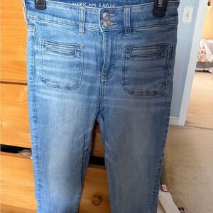American Eagle Outfitters Light Blue High Rise Skinny Jeans